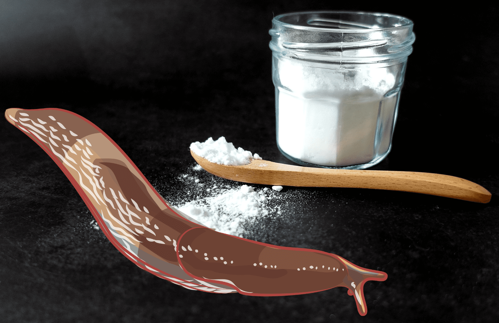 A slug repellent made from baking soda?