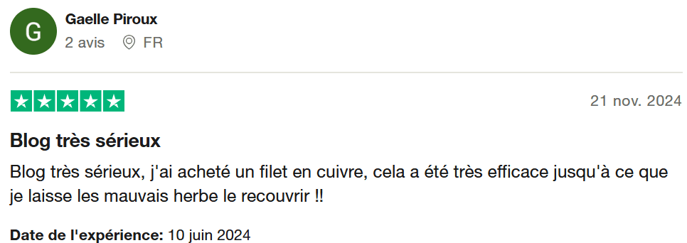 Trustpilot review 5