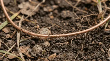 a copper wire against slugs