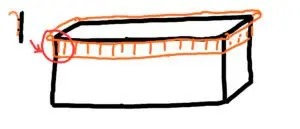 Installation diagram for an anti-slug overhang on a raised bed