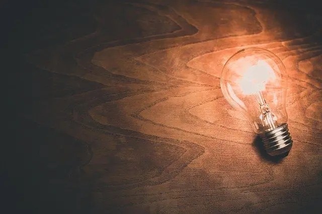 a lit light bulb to represent an idea