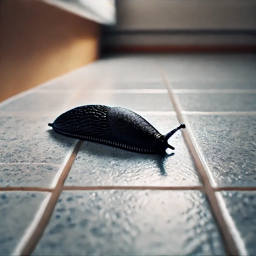 a black slug in a house
