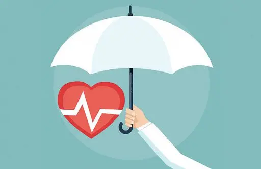 Illustration of an umbrella protecting a heart, symbolising slug prevention